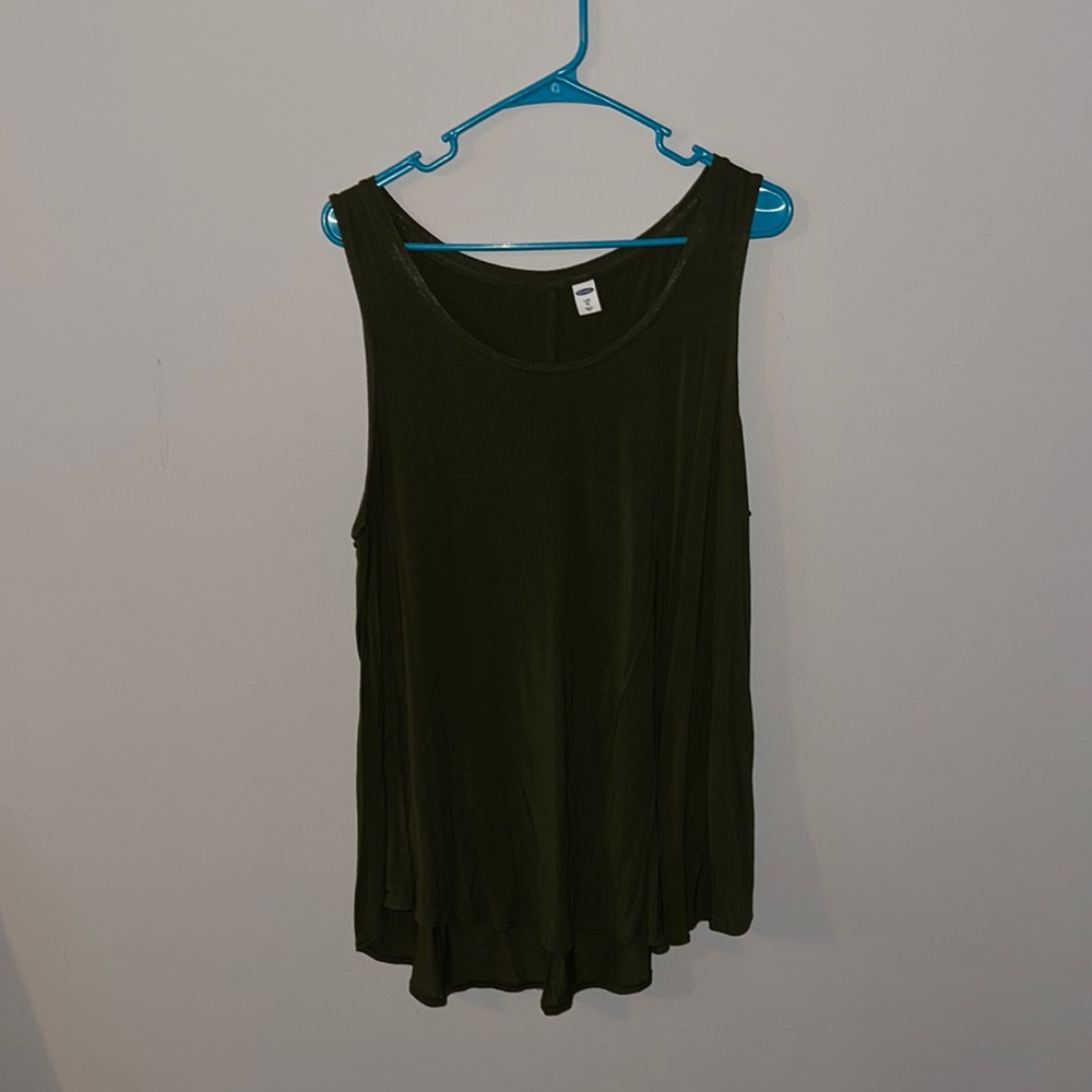 Olive green tank top